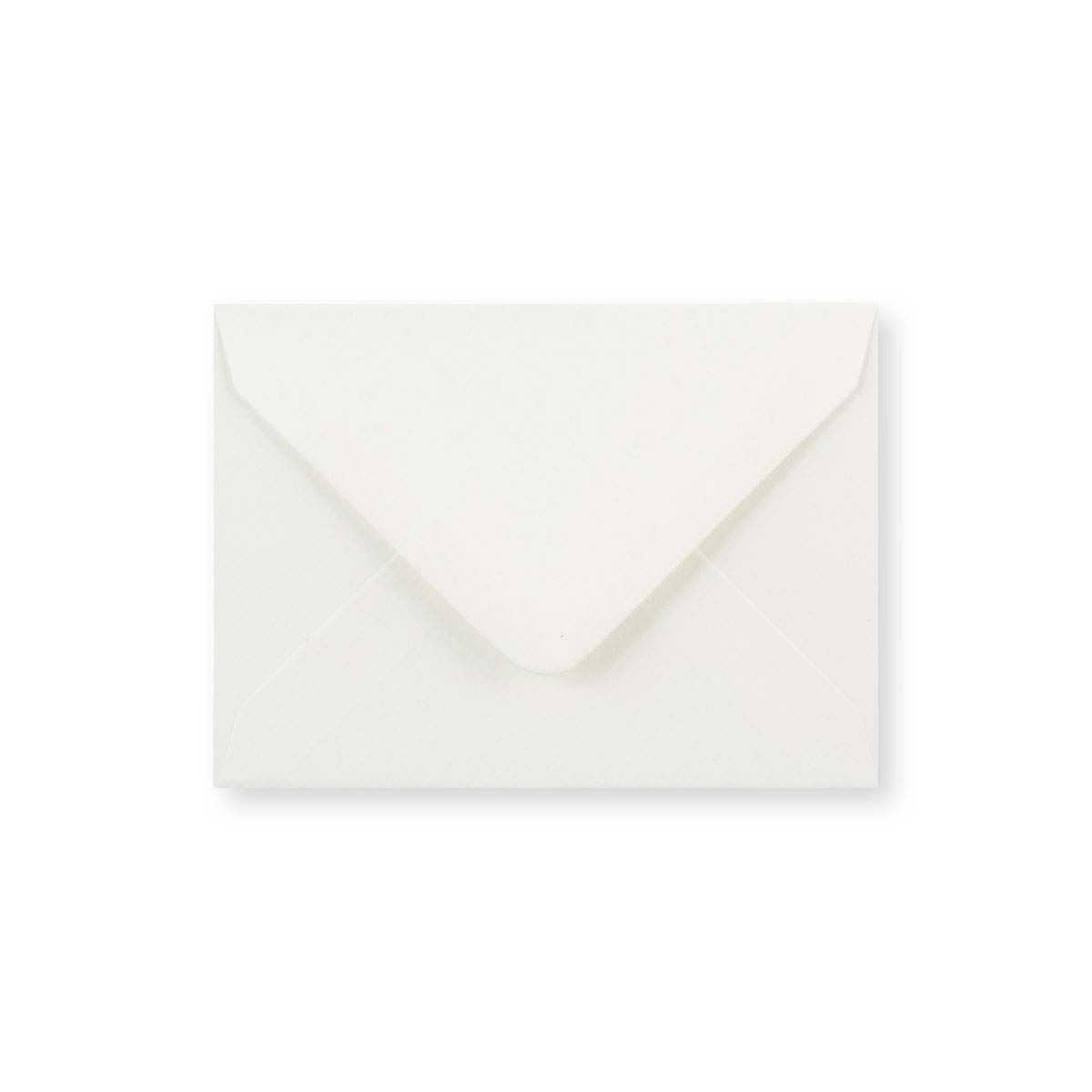 White lightweight laid envelope (90gsm) 82x113 mm (C7)