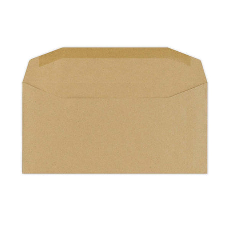 DL Manila Brown Gummed Business Envelope (110 x 220mm)