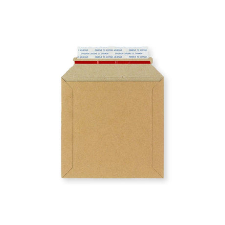 Manila Brown Peel & Seal Rigid Board Mailers Envelope (150 x 150mm)