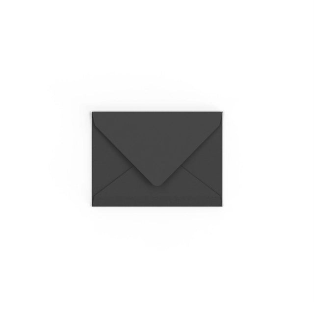 C7 Black British Made Gummed V-Flap Envelope (82 x 113mm)