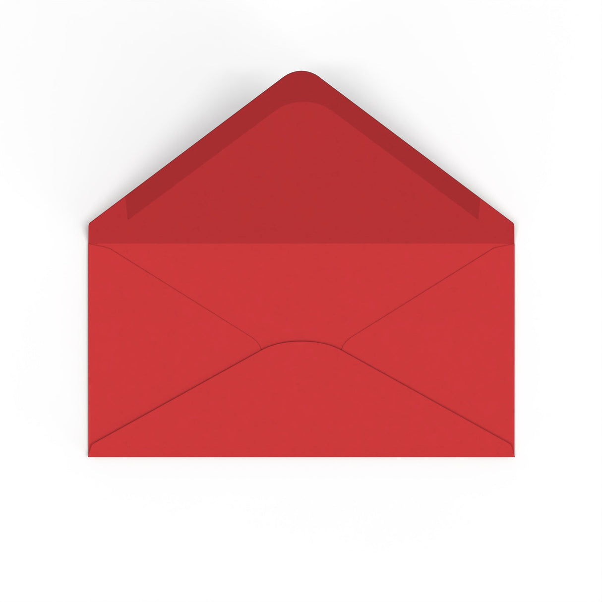 DL Cherry Red British Made Gummed V-Flap Envelope (110 x 220mm)
