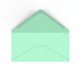 DL Jade Green British Made Gummed V-Flap Envelope (110 x 220mm)