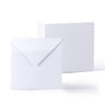 White Scalloped Cards & Envelopes Pack White 121x121 mm + 120x120 mm