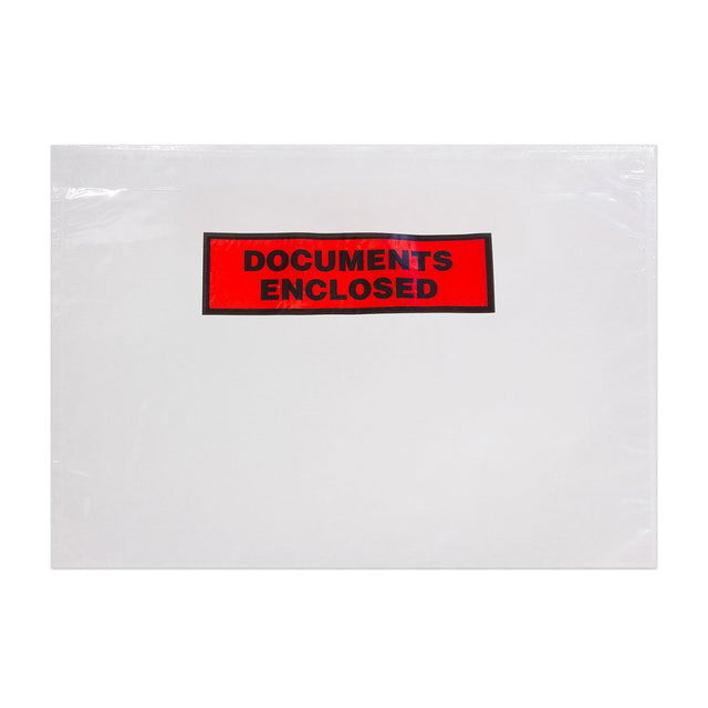 Documents Enclosed Envelopes (Printed) Clear 235 x 315 mm (C4)