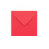 Bright Red Gummed V-Flap Envelope (130 x 130mm)