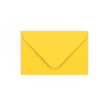 Mid Yellow Gummed V-Flap Envelope (65 x 94mm)