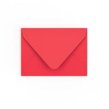 C7 Bright Red Gummed V-Flap Envelope (82 x 113mm)