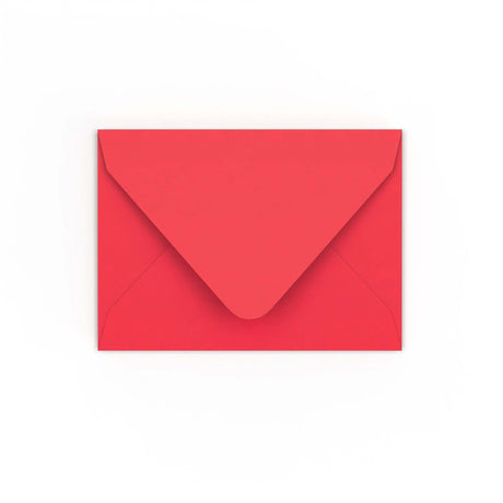 C7 Bright Red Gummed V-Flap Envelope (82 x 113mm)