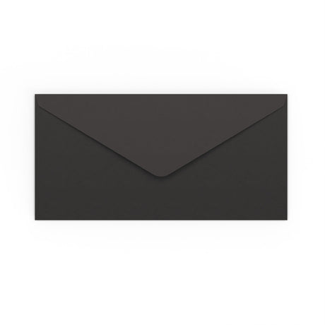 DL Black Gummed V-Flap Envelope (110 x 220 mm)