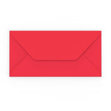 DL Dark Red Gummed V-Flap Envelope (110 x 220mm)