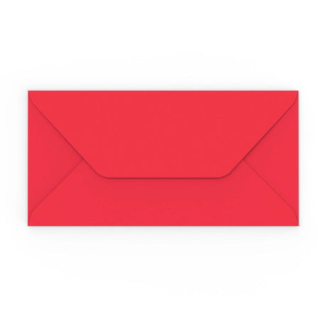 DL Dark Red Gummed V-Flap Envelope (110 x 220mm)