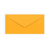 DL Dark Yellow Gummed V-Flap Envelope (110 x 220mm)