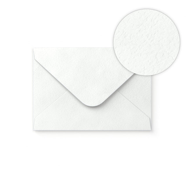 C6 White Hammer Gummed V-Flap Envelope (114 x 162mm)