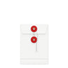 Coloured envelopes with string and washer closure White + Red 162 x 114 mm (C6)