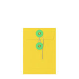 Coloured envelopes with string and washer closure